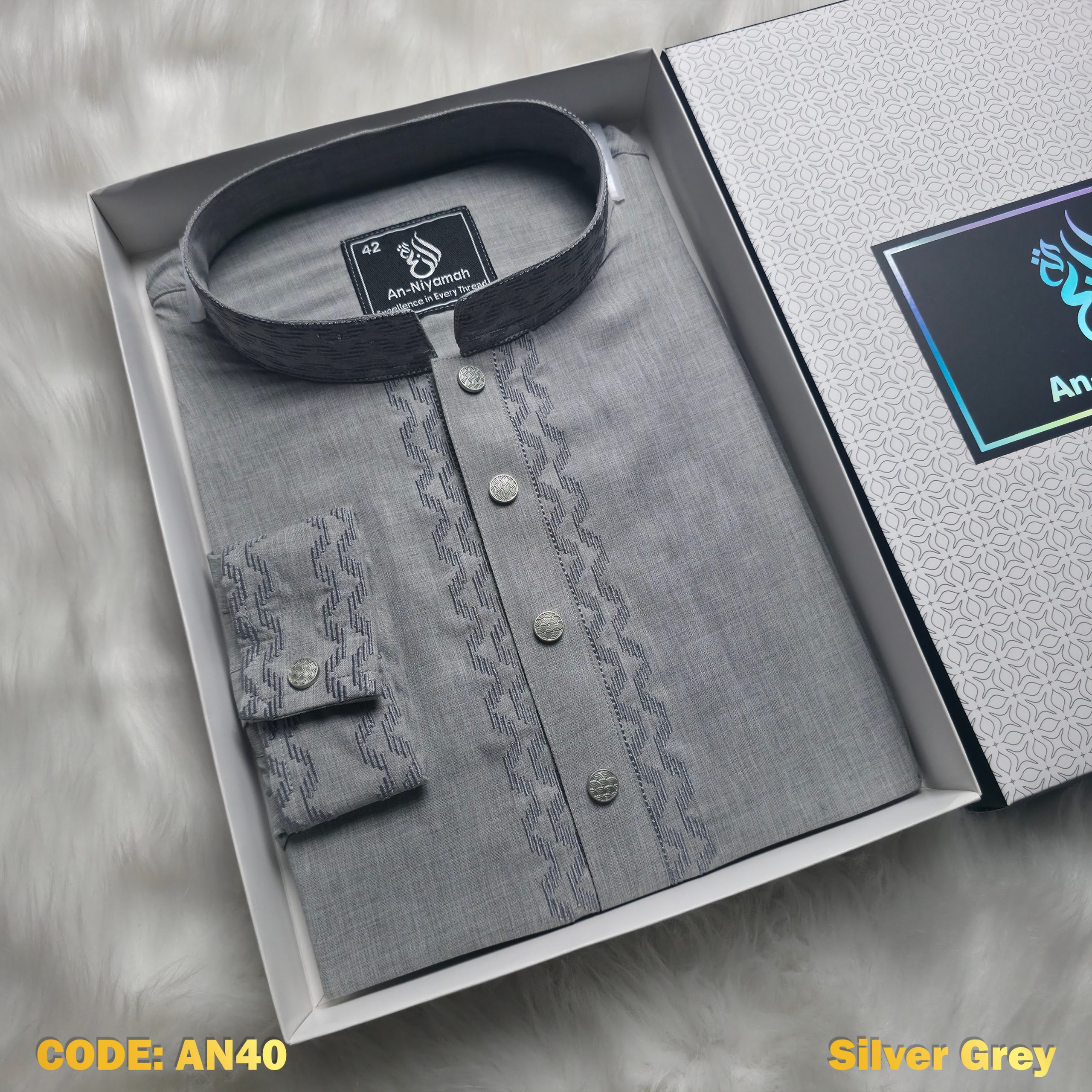 Platinum Silver Grey Panjabi