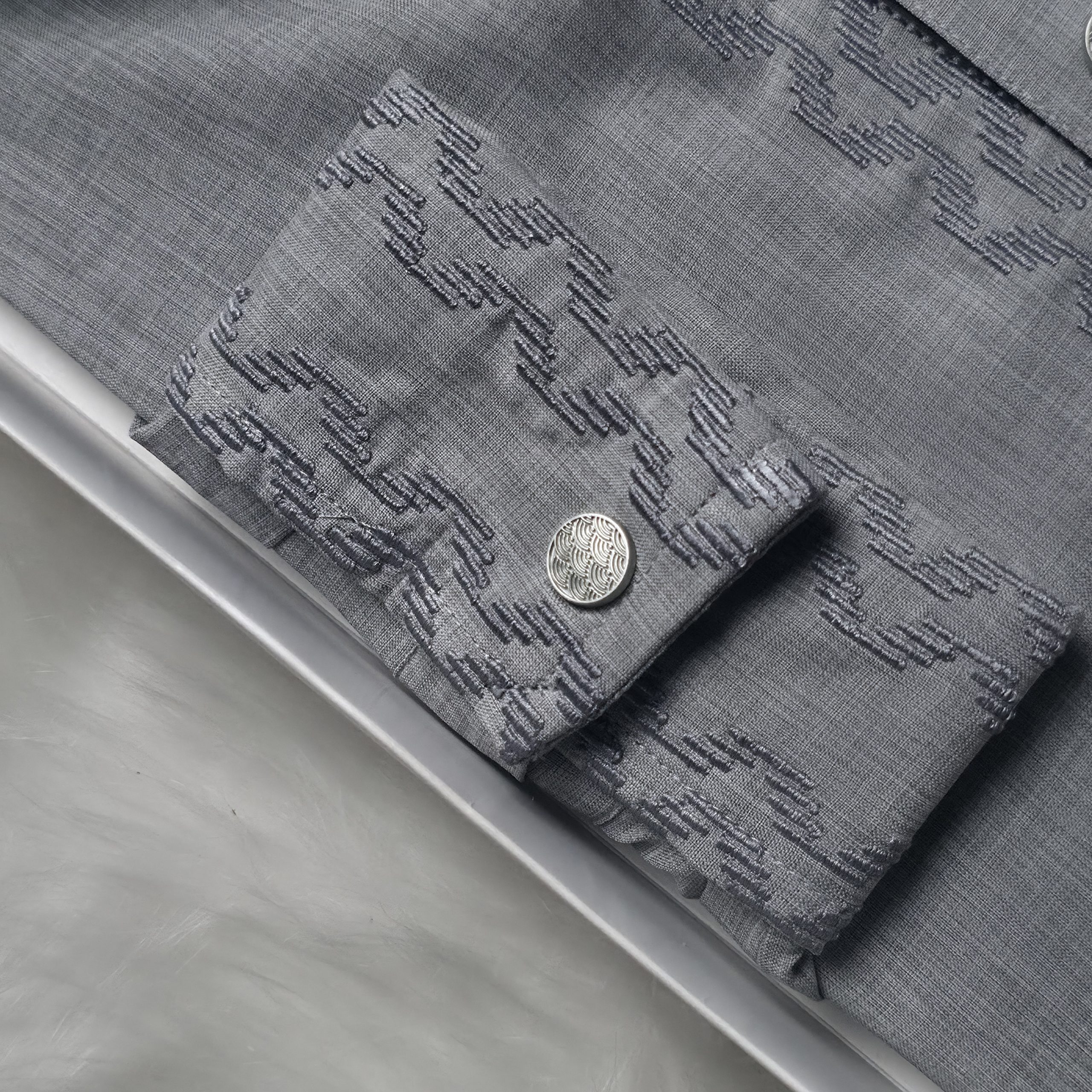 Platinum Silver Grey Panjabi - Image 2