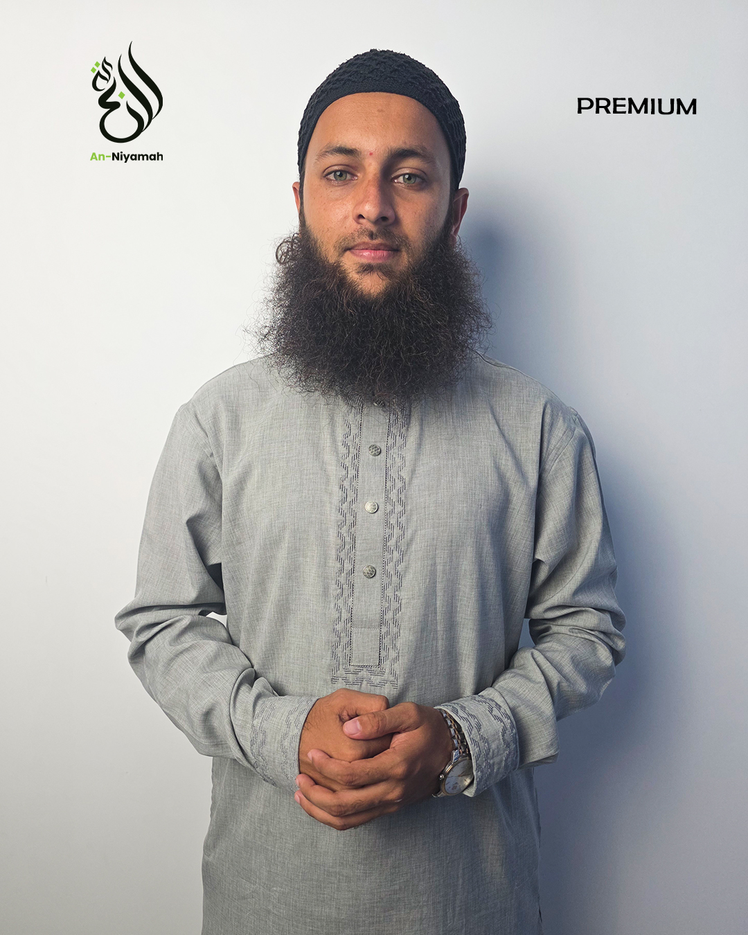 Platinum Silver Grey Panjabi - Image 4
