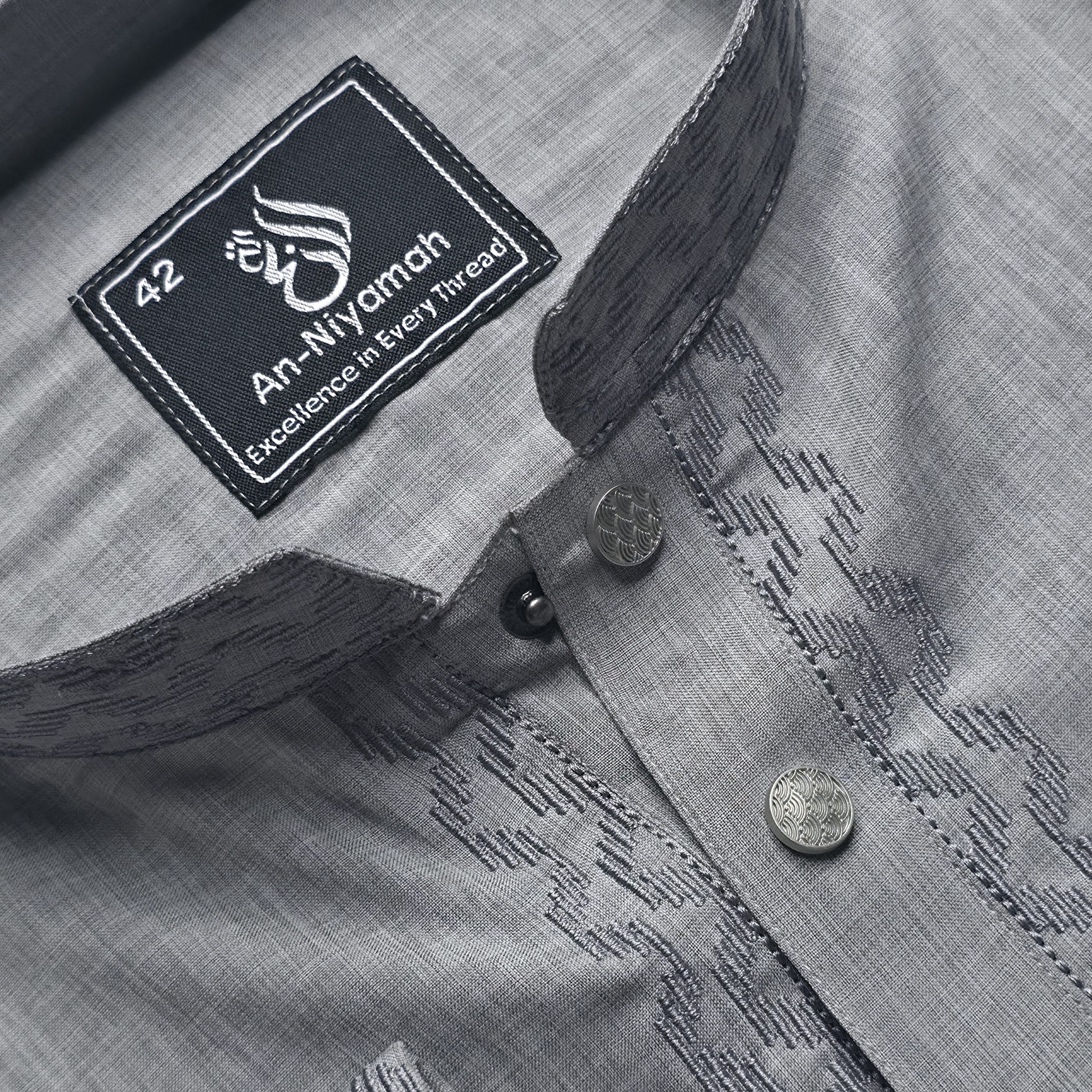 Platinum Silver Grey Panjabi - Image 3