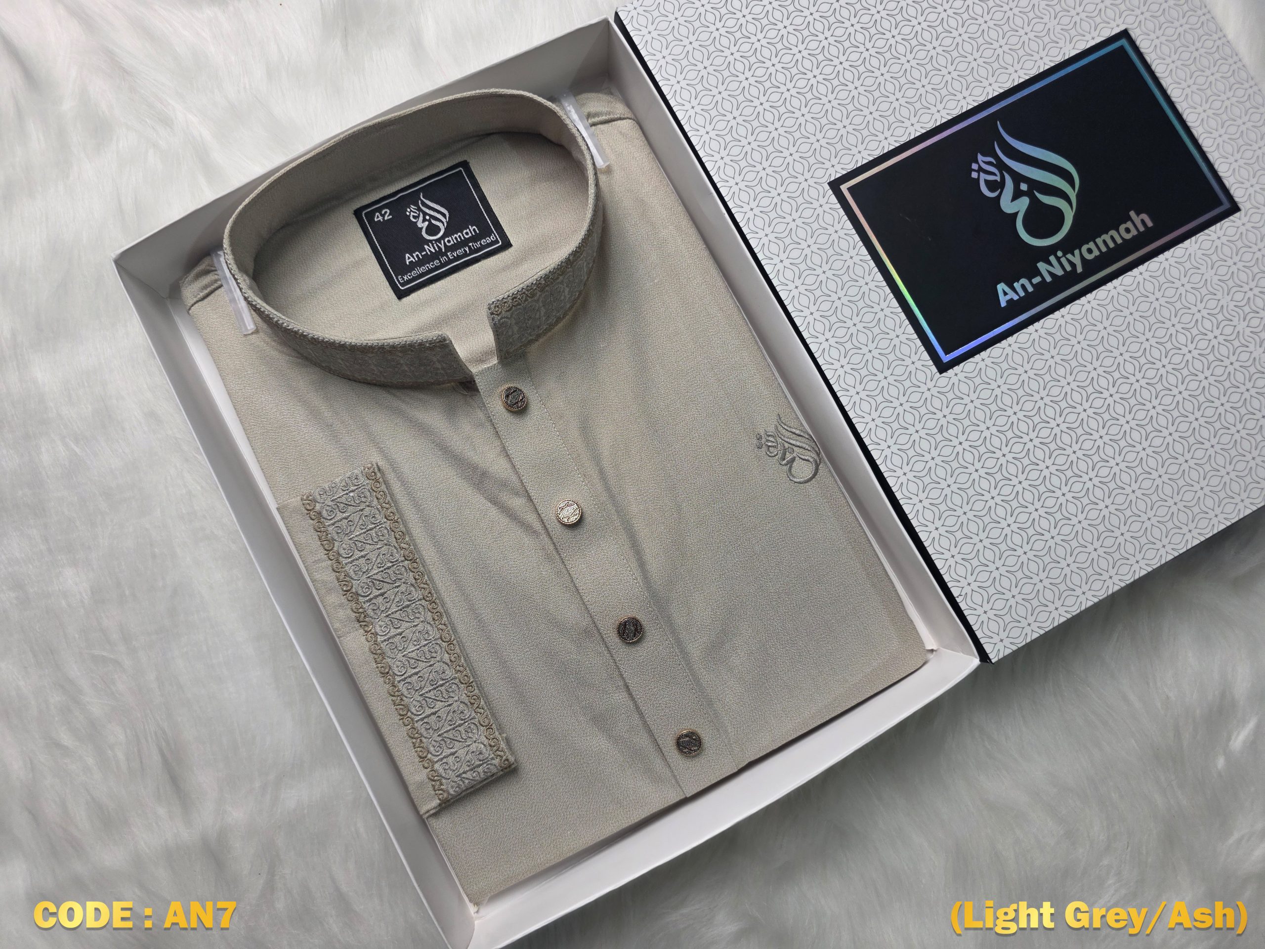 premium-light-grey-ash-panjabi-elegant-summer-collection