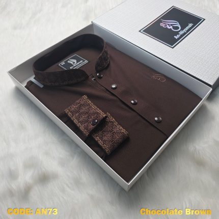 premium-chocolate-brown-cherry-panjabi