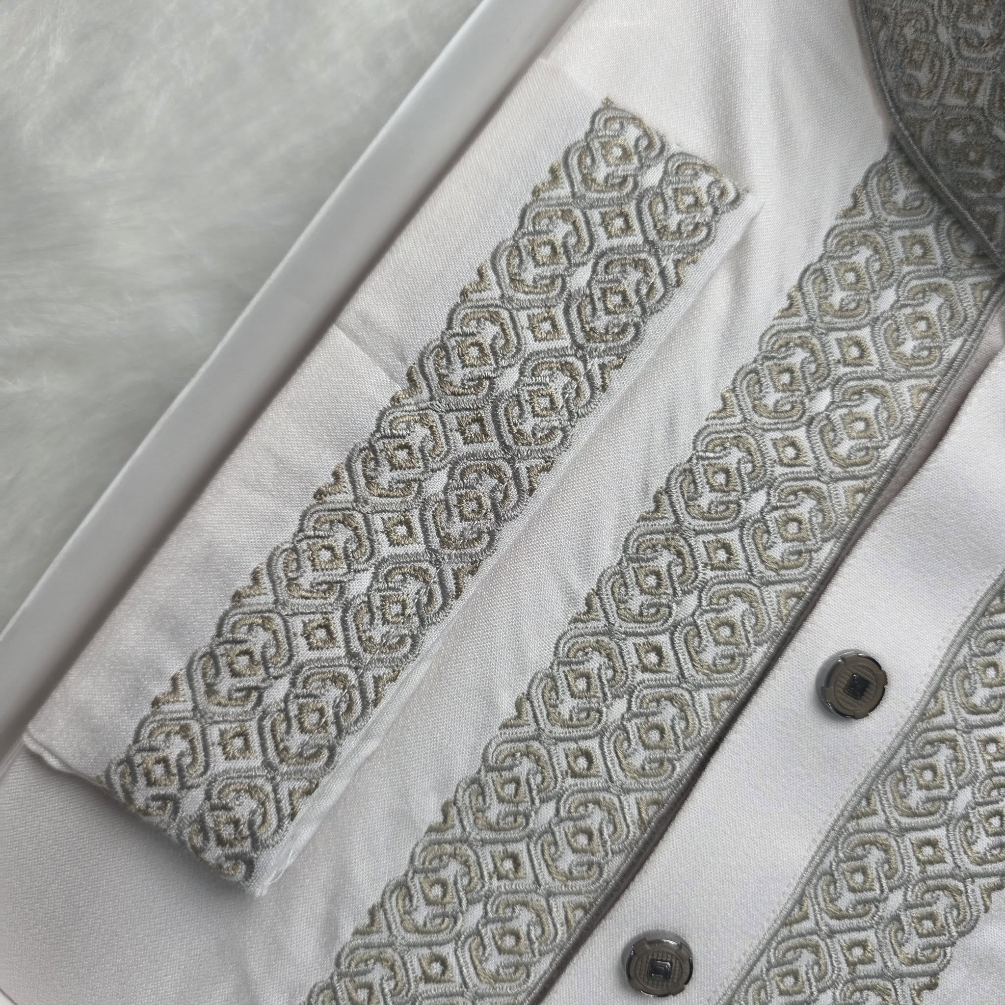 Royal Off-White Cotton Panjabi - Image 2