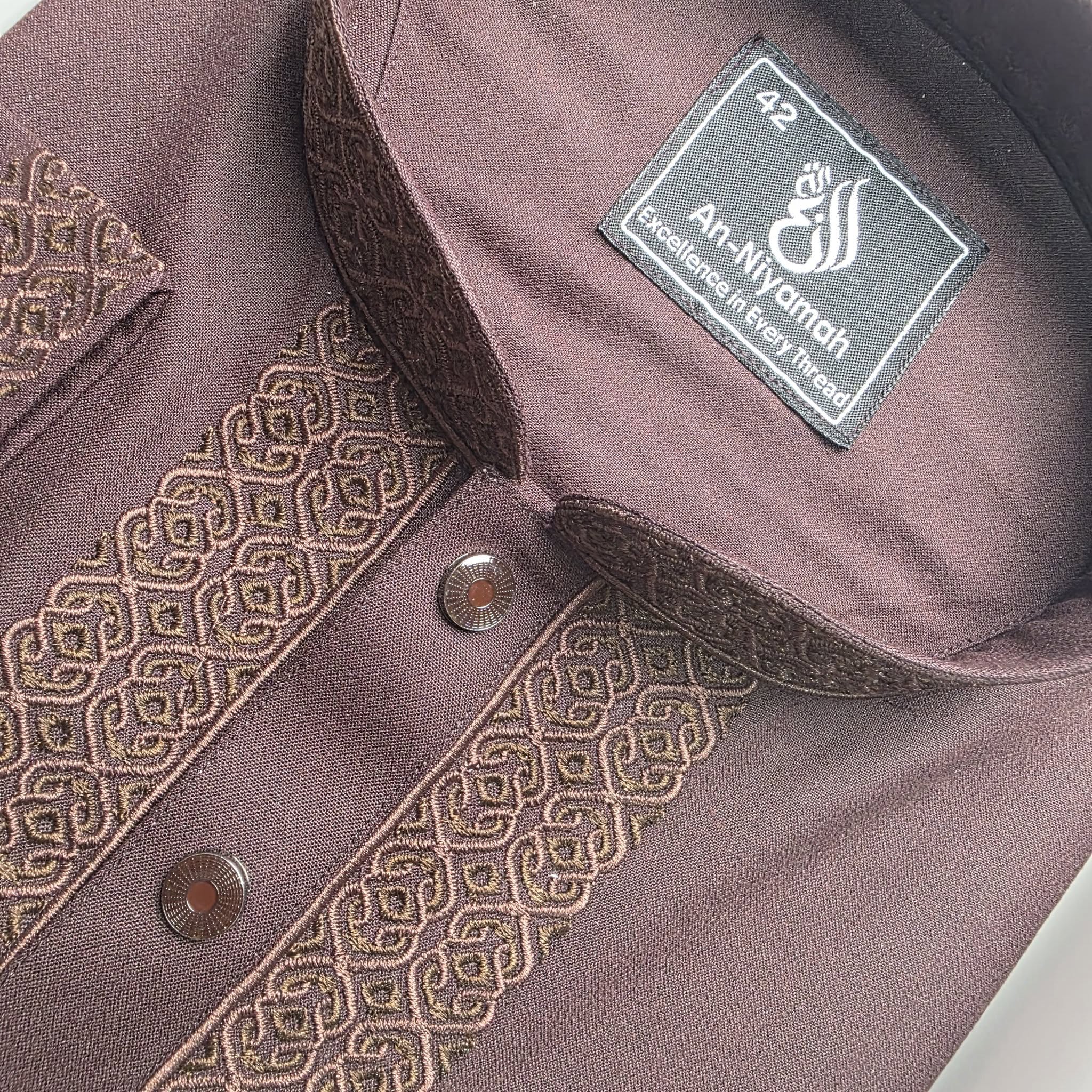 Royal Deep Coffee Cotton Panjabi - Image 3