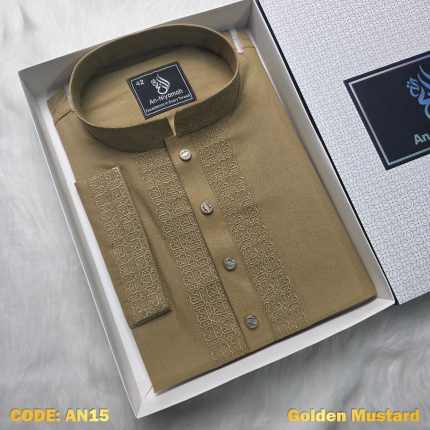 premium-golden-mustard-cotton-panjabi
