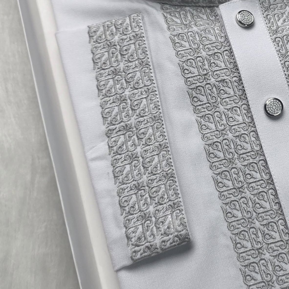 Premium White Cotton Panjabi - Image 2