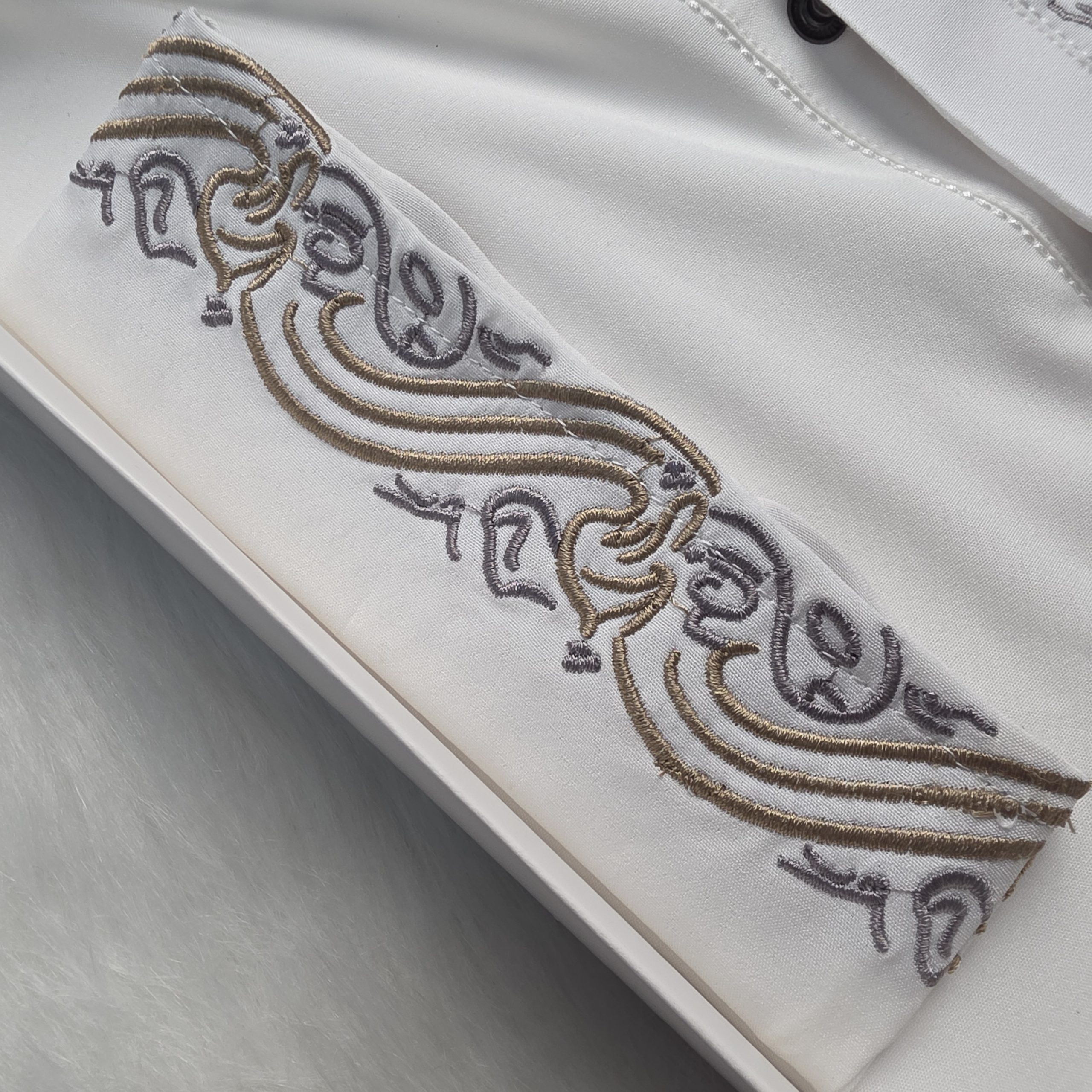 Premium White Calligraphy Panjabi - Image 2