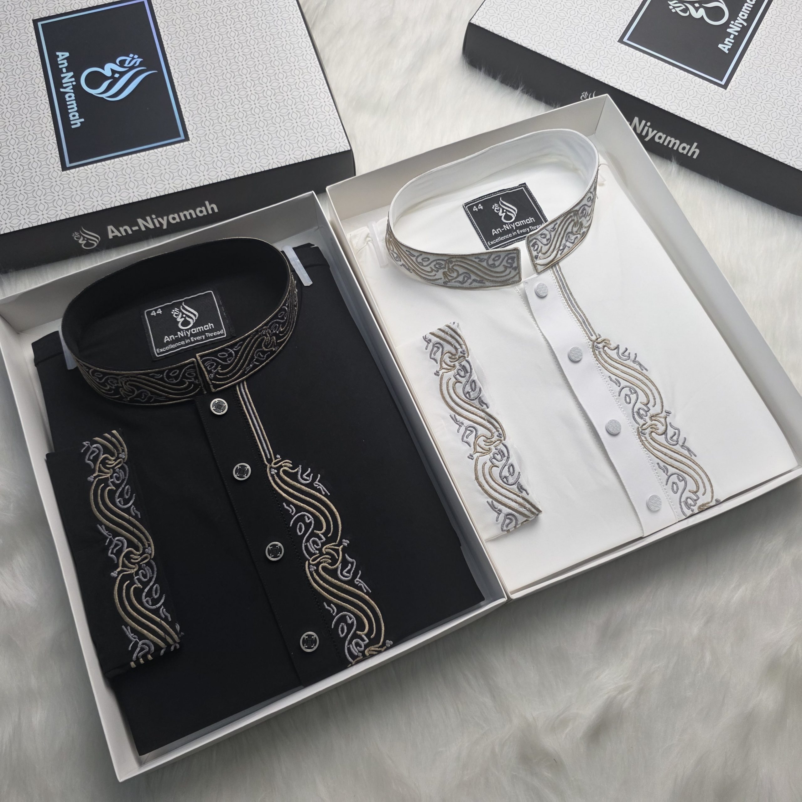 Premium White Calligraphy Panjabi - Image 5