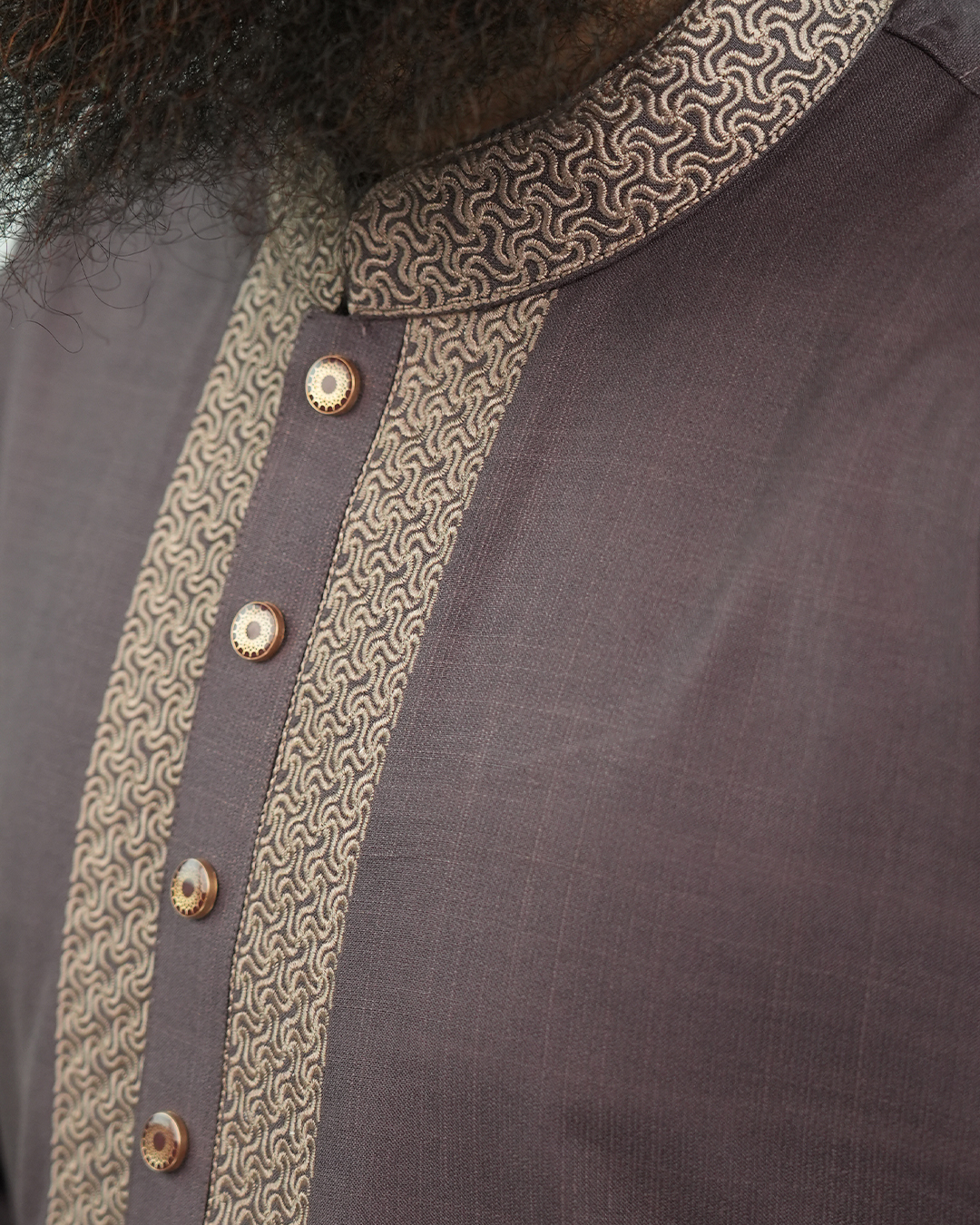 Premium Deep Mauve Panjabi | AN-403 - Image 2
