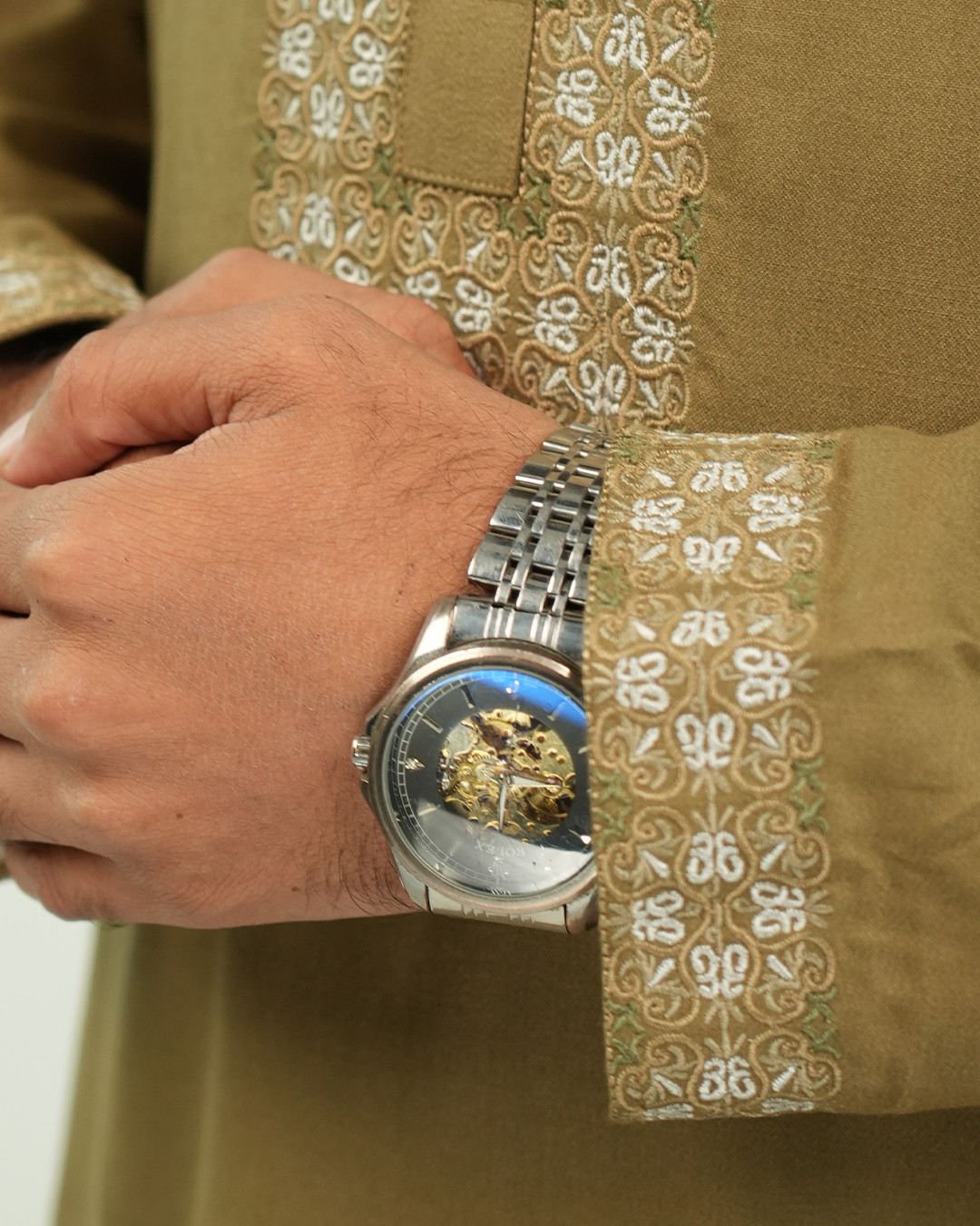 An-Niyamah Premium Olive Panjabi | AN-103 - Image 4