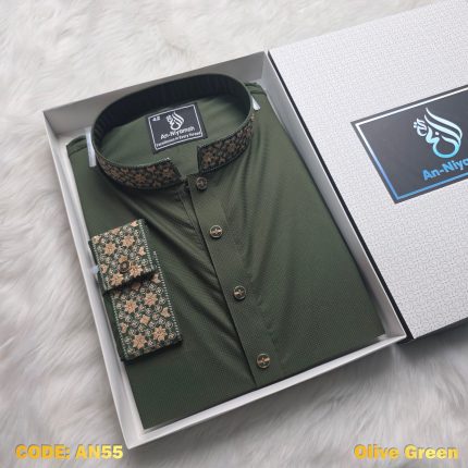 prestige-export-fabric-panjabi-olive-green