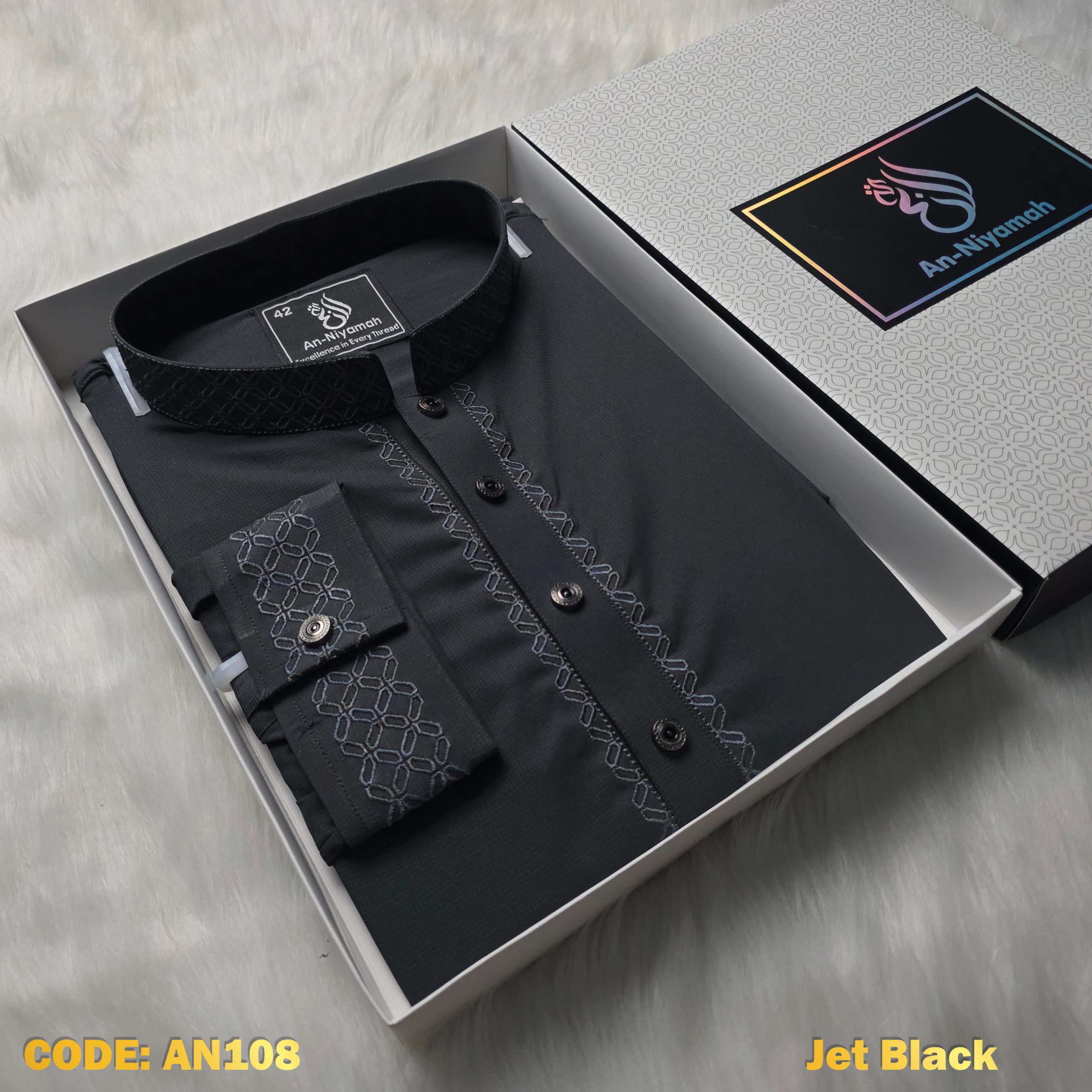 Elite Export Fabric Panjabi | Jet Black