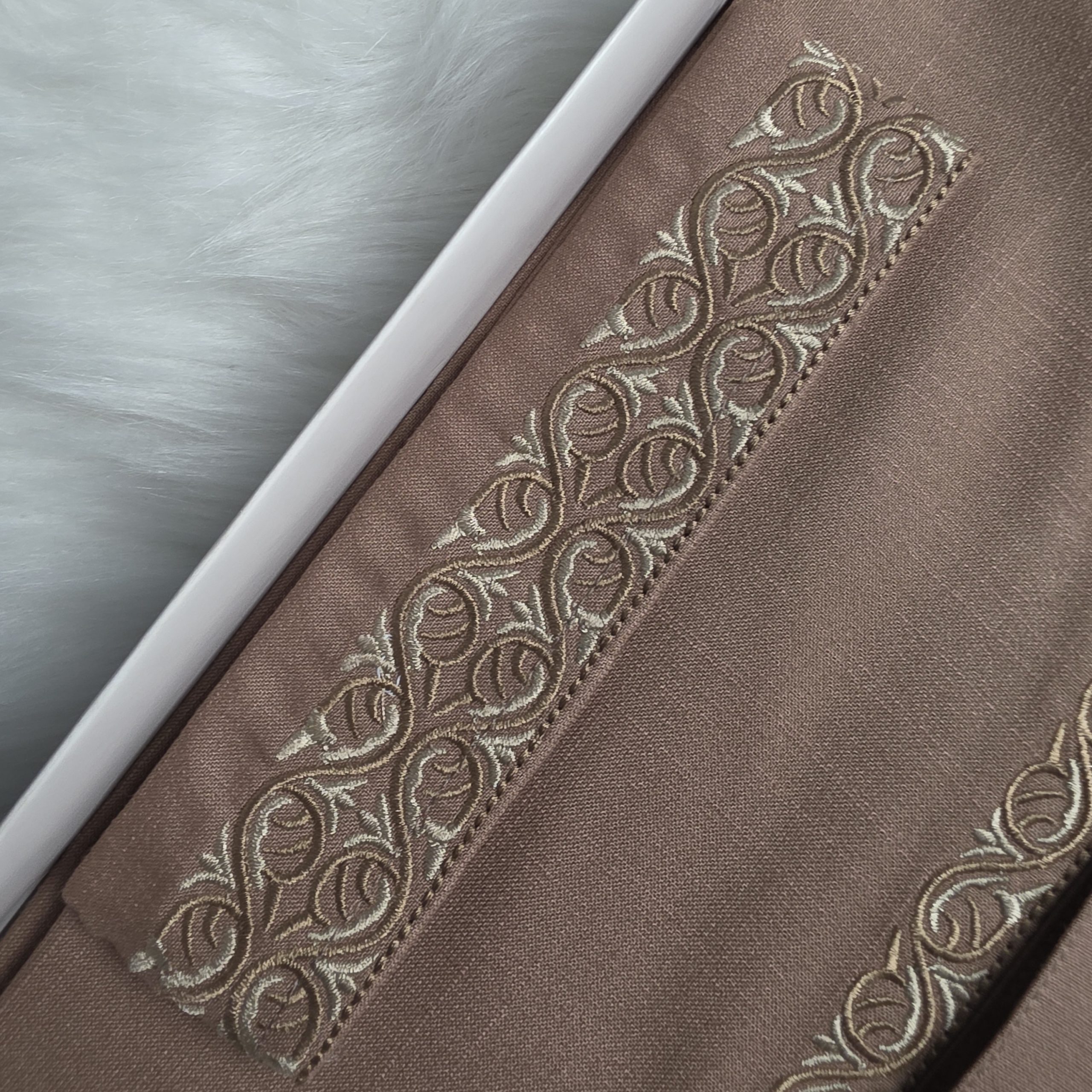 Premium Mocha Brown Cotton Panjabi - Image 2