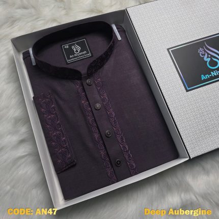 premium-deep-aubergine-cotton-panjabi