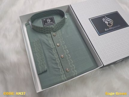 classic-sage-green-chomok-cotton-panjabi
